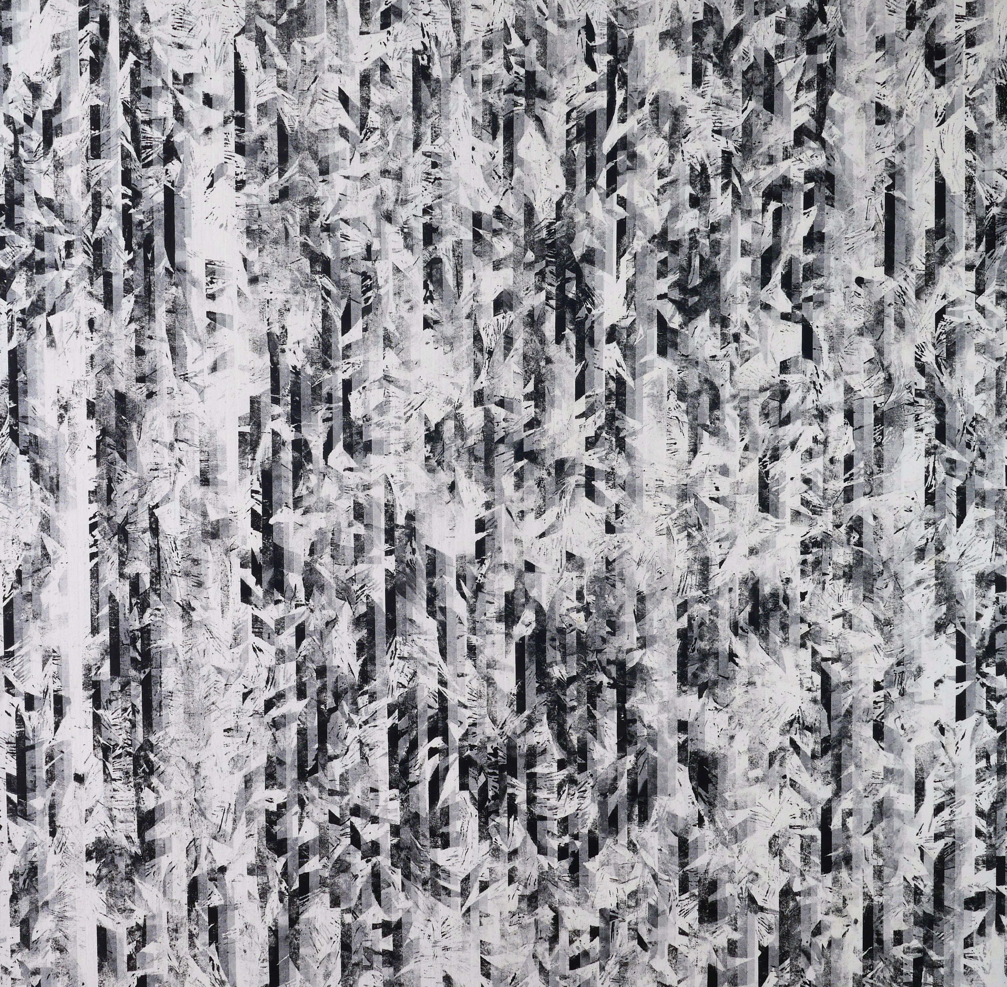 black and white abstract drawing ink on paper