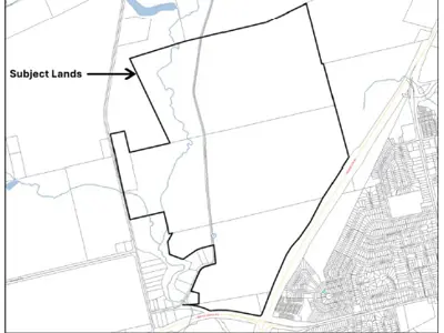 Image showing map of subject lands.