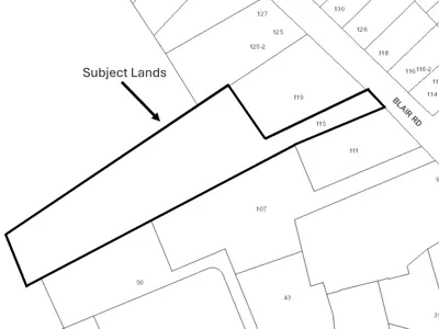 Image showing map of subject lands.