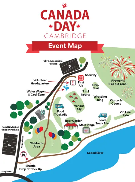 Canada Day Riverside Event Map